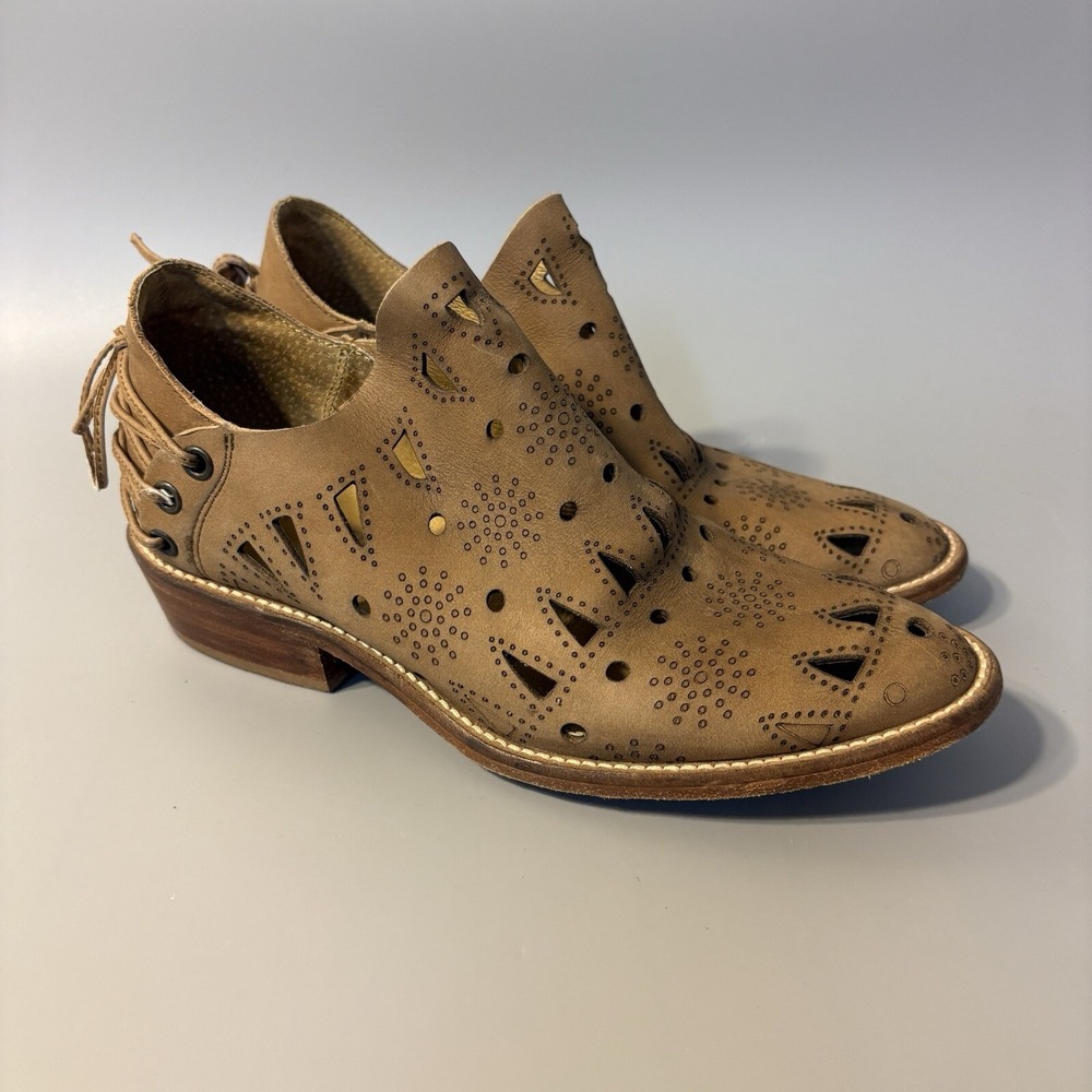 Musse and Cloud Anthropologie Ankle Booties 7 EU38 Laser Cut Ankle Coolise